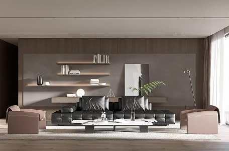 modern living room home living room 3d model