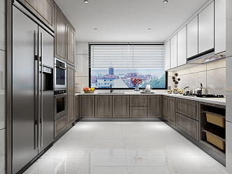 Enclosed kitchen Modern kitchen 3d model