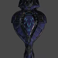 Futuristic Fighter Jet With Advanced Design Aerodynamic Structure And Blue Glowing Light