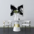 Table and chair combination 3d model