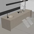 Modern Island Bar Table 3d model