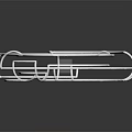 Transparent Lines Forming Circular 3D Structure With Small Square On Dark Background