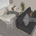 Sofa bed Double sofa 3d model