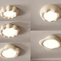 Unique Cloud Shaped Beige Ceiling Lights With Warm White Light For Modern Interiors 3d model