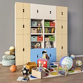 Entryway Cabinet Sideboard For Kids With Colorful Drawers Toy Storage And Book