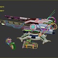 laser tower turret turntable sci-fi tower defense game tower defense sci-fi turret game turret game turret 3d model