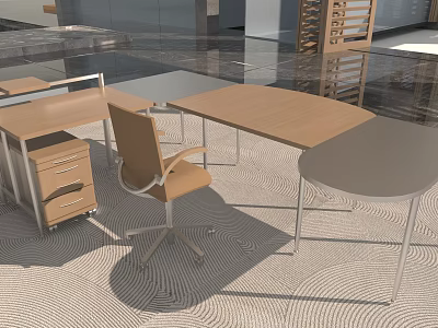 Office Desk and Chair 3d model