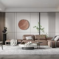 modern living room 3d model