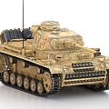 German World War II Tank 3 3d model