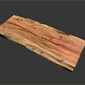 Natural Wood Stone Slab With Red Brown Texture And Natural Cracks Long Strip