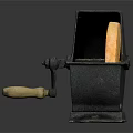 Sturdy Manual Grinder Hardware Tool With Metal Base And Wooden Handle For Sharpening Tools