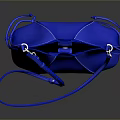 Sleek Blue Handbag With Stylish Design Adjustable Shoulder Strap And Metallic Hardware