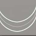 White String Wall Lights With Multiple Curved Layers For Indoor Decoration 3d model