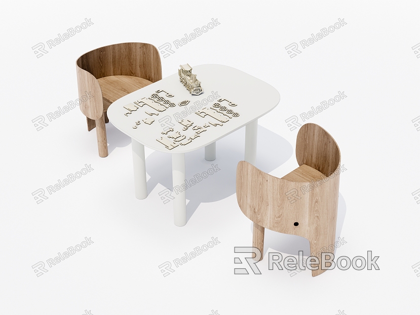 Modern Children's Table and Chair Children's Toys Table and Chair model