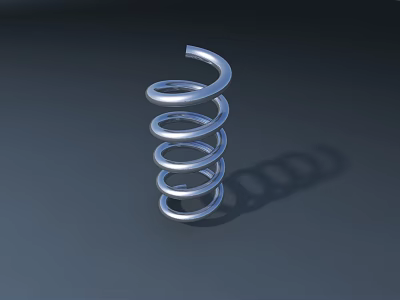 High Quality Stainless Steel Coiled Spring For Playground Equipment Parts 3d model