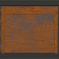 Wooden Desk With Black Top And Three Drawers Featuring Metal Handles