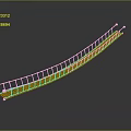 Yellow Metal Guardrail With Grid Mesh Walkway And Safety Railing Structure