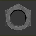 High Quality Metal Hardware Tool Hexagonal Nut with Threaded Design for Industrial Use 3d model