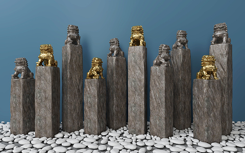 Chinese pillar 3d model