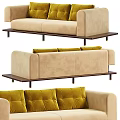 Light Luxury Multiplayer Sofa 3d model
