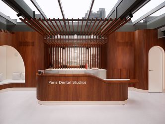 Modern Front Desk 3d model