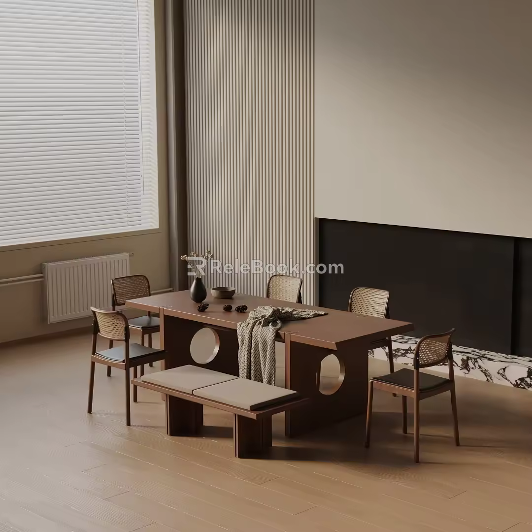 Modern table combination 3d model