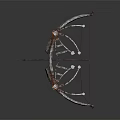 Modern Tactical Bow With Metallic Frame String System And Surface Reflection 3d model