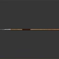 Traditional Spear Weapon With Polished Metal Head And Smooth Wooden Shaft Design