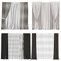 Modern Black White Gray Striped Curtains With Elegant Drapery Panels Design