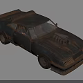 Rusty Vintage Muscle Car Modified With Hood Mounted Supercharger And Worn Exterior Design