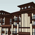 Modern High Rise Apartment Building With Brown Exterior And Balconies On Multiple Floors