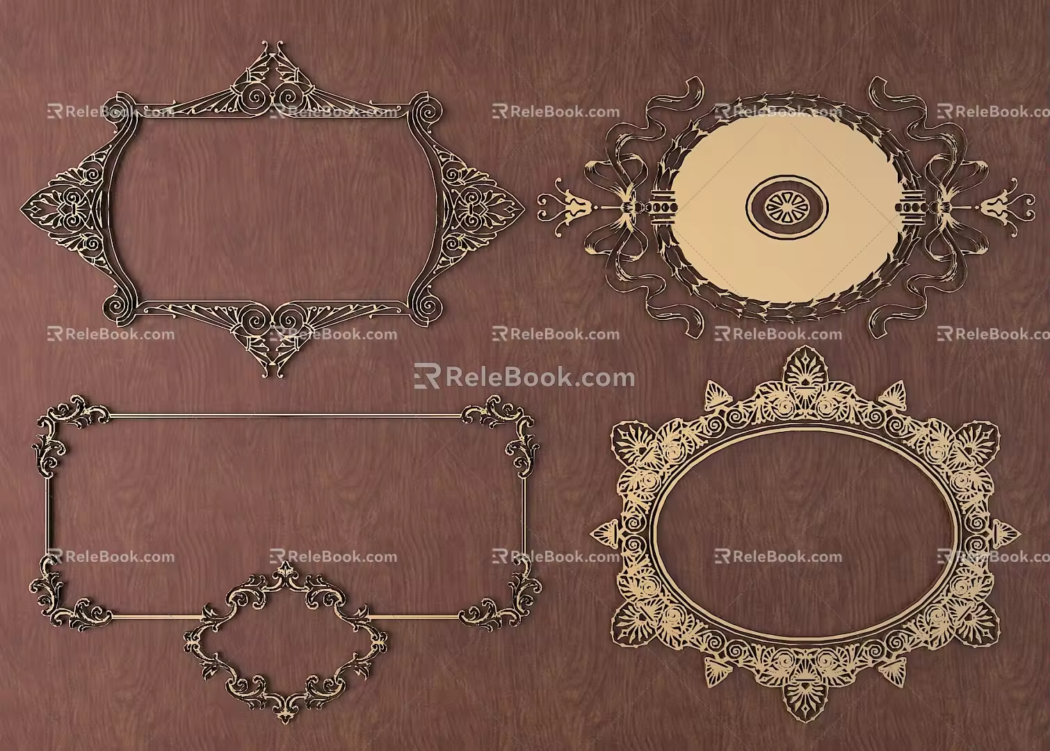 European-style Metal Carved European Pattern Hollow Carved Pattern 3d model