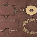 European-style Metal Carved European Pattern Hollow Carved Pattern 3d model