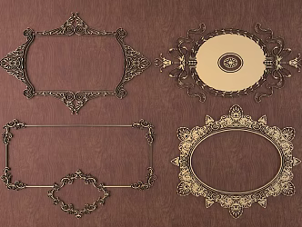 European-style Metal Carved European Pattern Hollow Carved Pattern 3d model