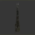 Ancient Building Model With Tall Stone Columns Decorative Tops And Horizontal Beam