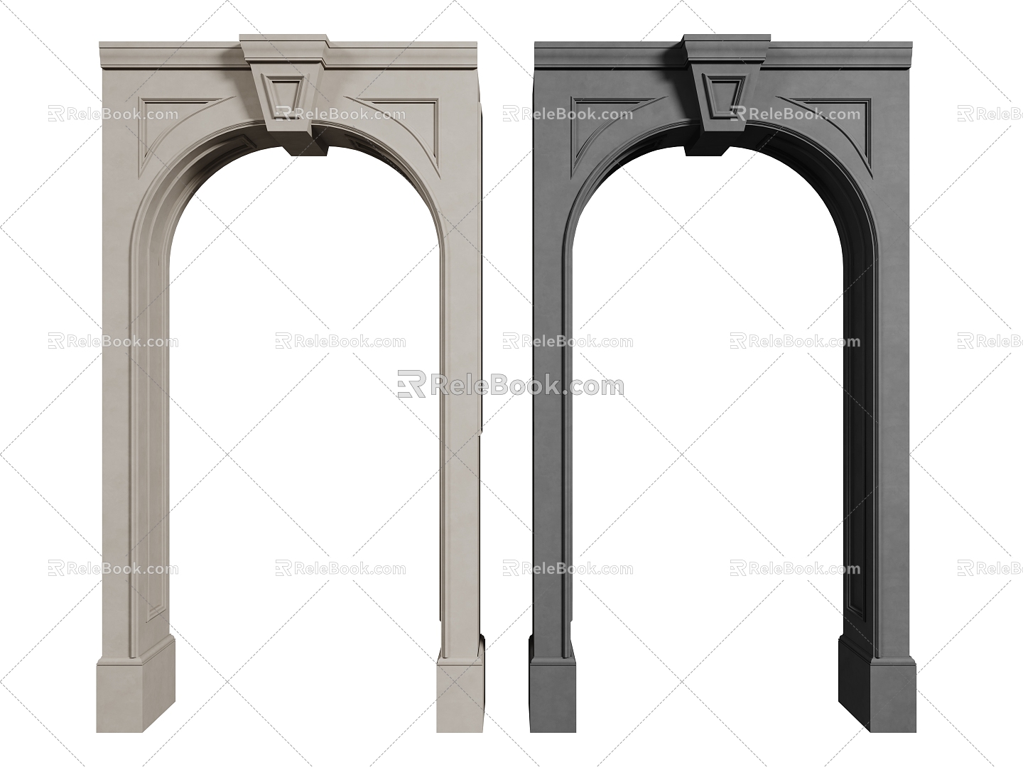 French Style Door Cover European Style Door Cover Pass Carved Lintel Carved Door Cover 3d model