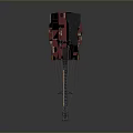 Red Industrial Crane With Long Boom Metal Frame And Heavy Duty Structure