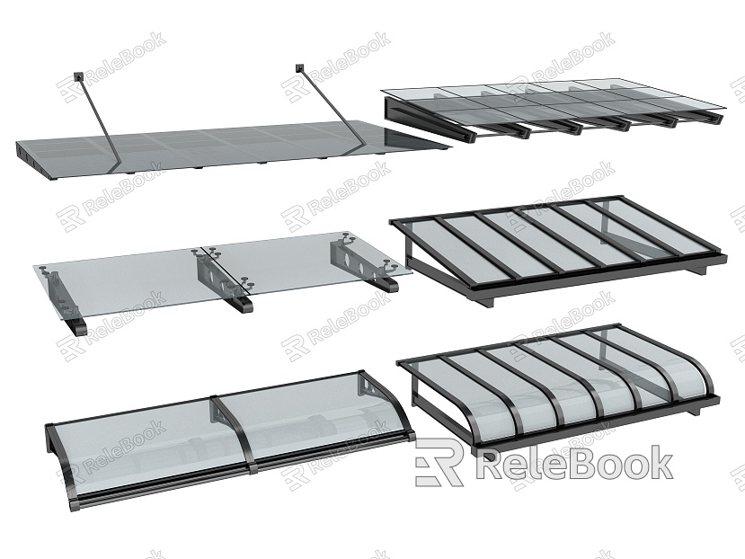 Tempered Glass Canopy Awning Canopy Shelter model