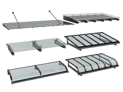 Tempered Glass Canopy Awning Canopy Shelter model