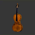 Brown Wooden Household Decorative Violin With Carved Head And Reflective Surface