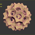Golden Geometric Furniture Decorative Sculpture With Hollow Patterns And Artistic Design