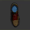 High Top Brown Orange Blue Red Sneakers With Patterned Sole And Fabric Design