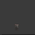Simple Wooden Stool With Curved Seat And Cross Leg Structure Design