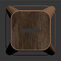 Modern Copper Metal Bar Stool With Square Seat And Slim Supportive Legs