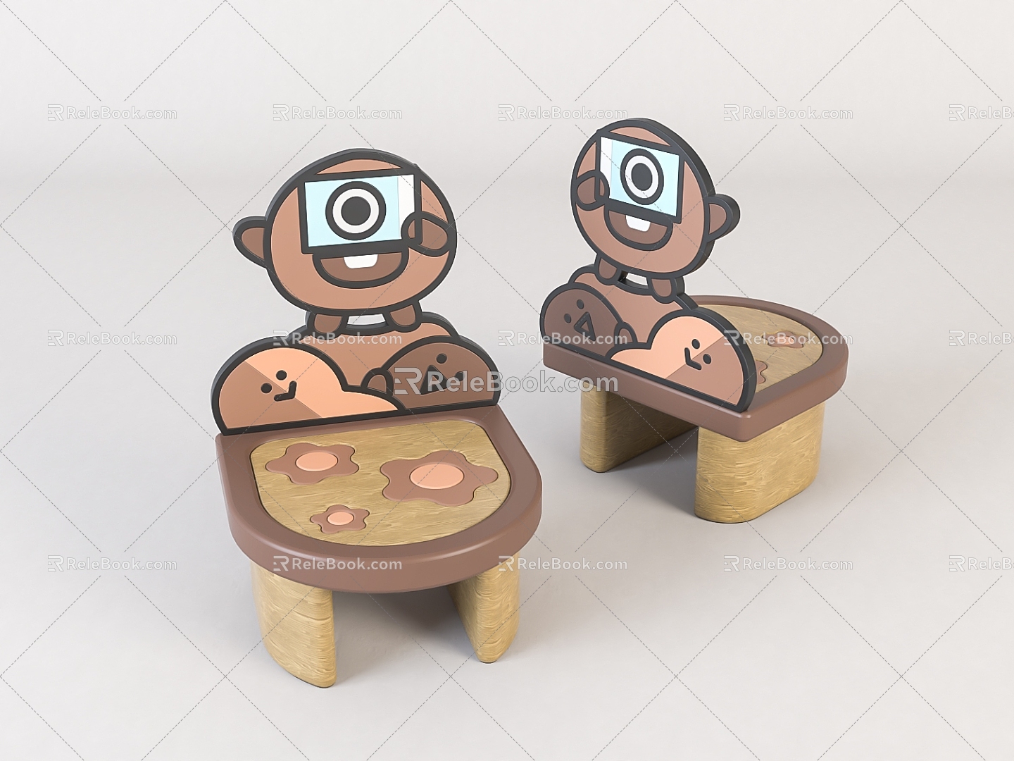 Modern Children's Chair Wooden Children's Stool Beauty model