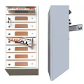 Public Mail Lockers With Multiple Secure Compartments For Community Parcel Storage 3d model
