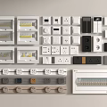 Switch switch track ground intelligent switch panel electric box 3d model