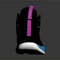 High Top Nike Sneakers In Black With Pink Accents And Blue Sole Modern Design
