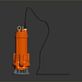 Durable Orange Submersible Pump With Electric Cable For Industrial Equipment Applications
