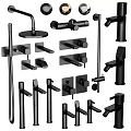 Modern Black Bathroom And Kitchen Faucet Fixtures With Various Design Styles